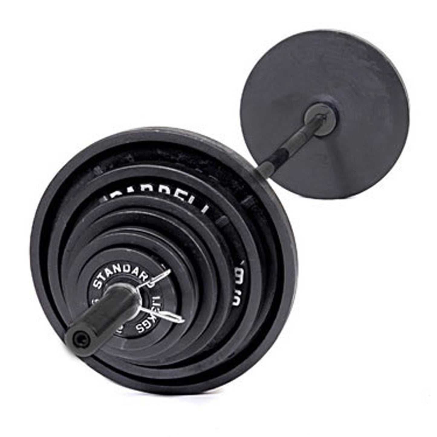 Barbell 300-Lb Cast Iron Olympic Weight Set (Includes 7' Bar)