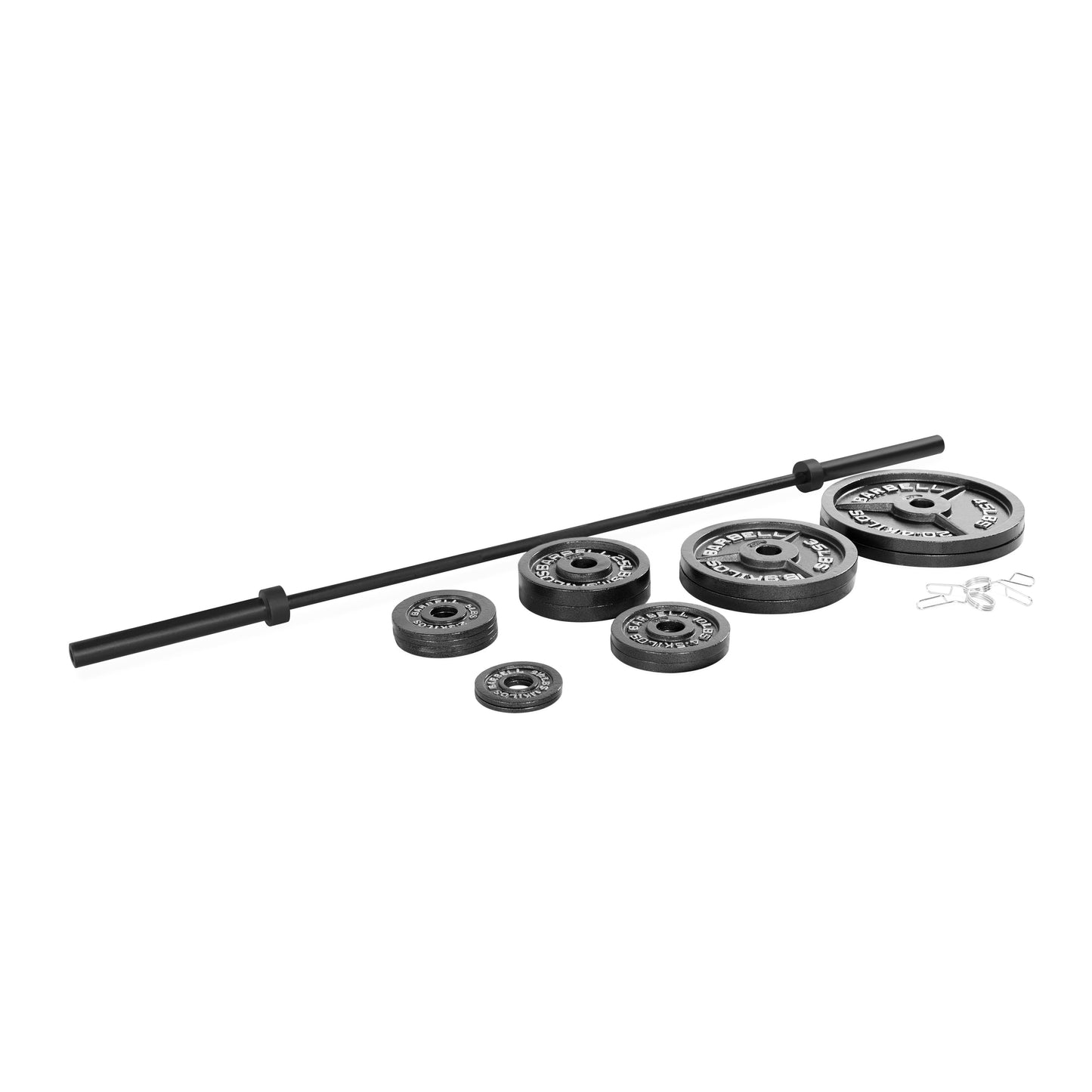 Barbell 300-Lb Cast Iron Olympic Weight Set (Includes 7' Bar)