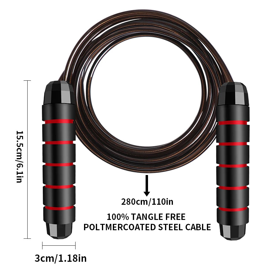 Rapid Speed Jump Rope – Adjustable Steel Wire Skipping Rope for Fitness, Boxing, CrossFit, Double Unders, and Home Workouts