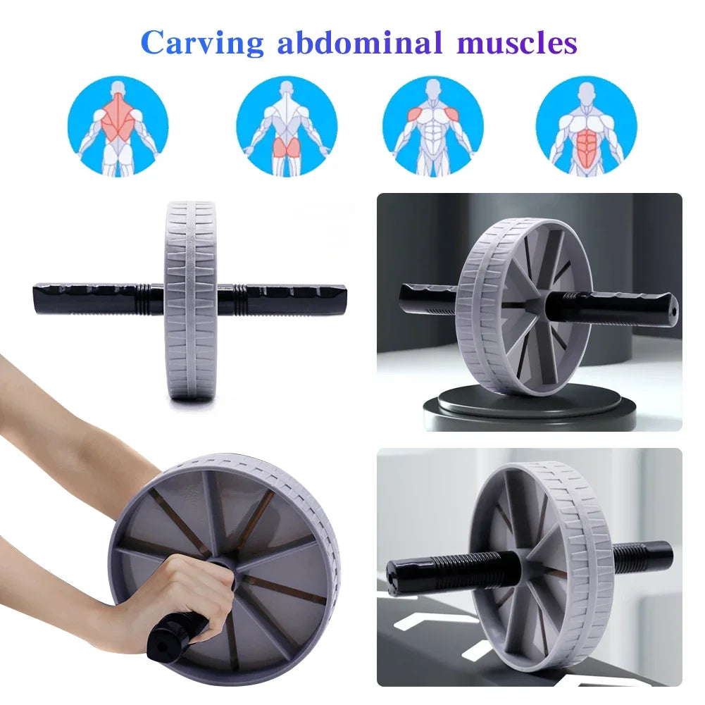 AB Roller Captured from Multiple Angles for Carving Abdominal Muscles and Core Strength Workout at Home or Gym