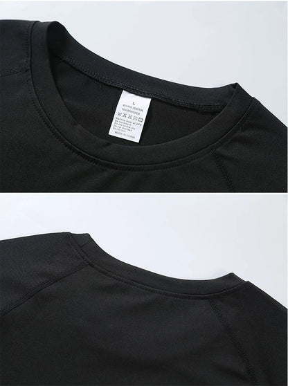 Men's Quick-Dry Tight-Fit Gym Training Running Sports T-Shirt