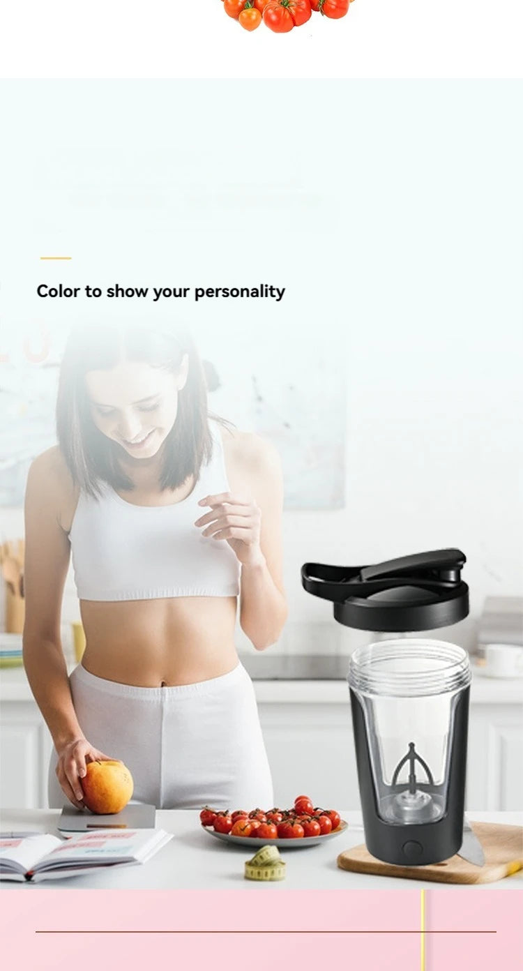 Electric Protein Shaker Bottle – Automatic Mixing Cup for Protein, Coffee, and Fitness Drinks,