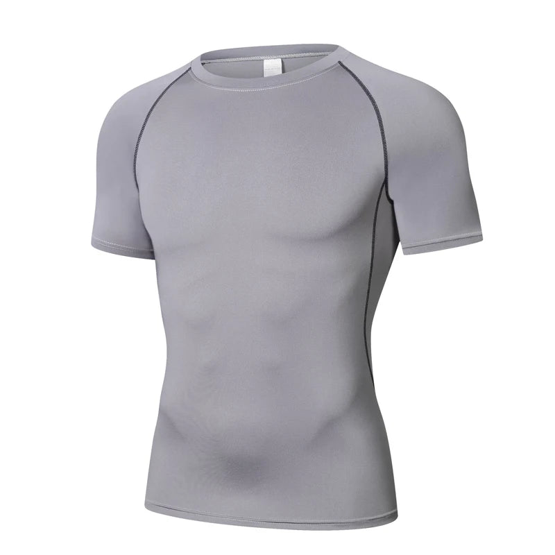 Men's Quick-Dry Tight-Fit Gym Training Running Sports T-Shirt