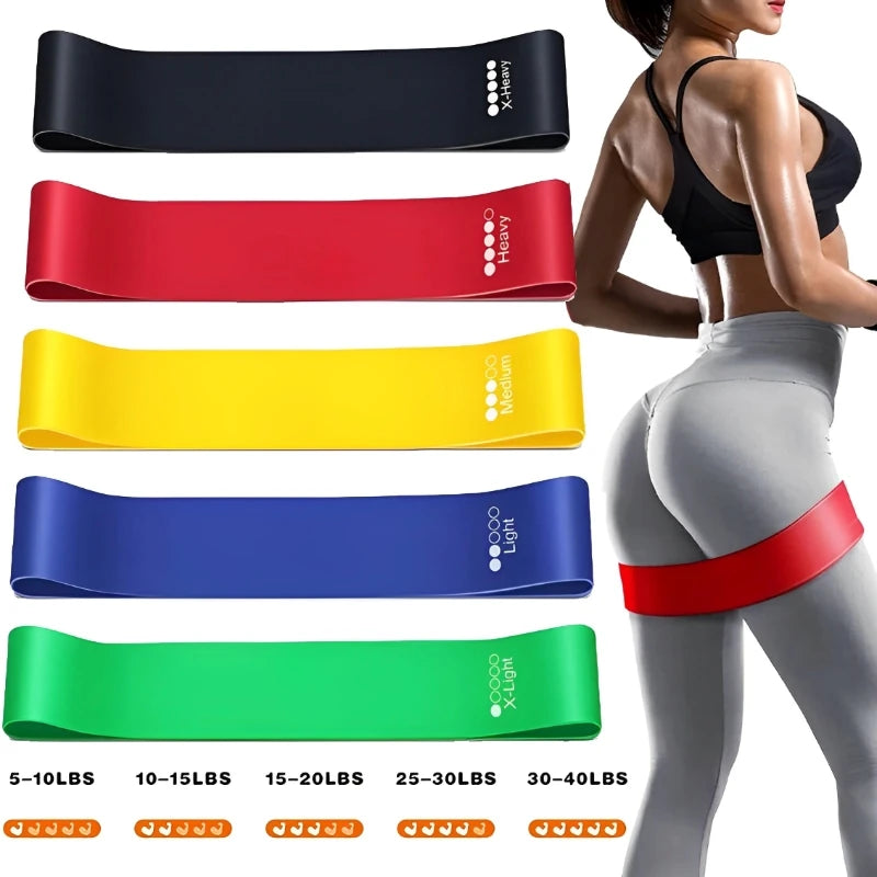 7Pcs TPE Resistance Bands Set – Elastic Workout Bands for Strength Training, Glutes, Yoga, Pilates, and Gym Exercises