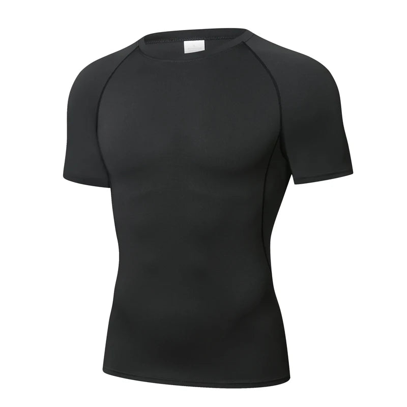 Men's Quick-Dry Tight-Fit Gym Training Running Sports T-Shirt