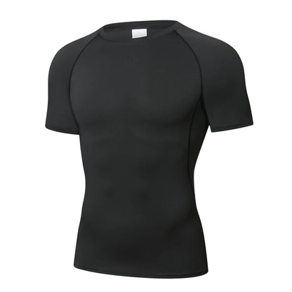 Men's Quick-Dry Tight-Fit Gym Training Running Sports T-Shirt