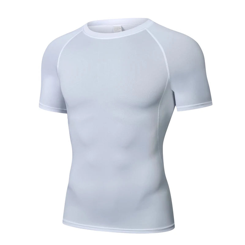 Men's Quick-Dry Tight-Fit Gym Training Running Sports T-Shirt